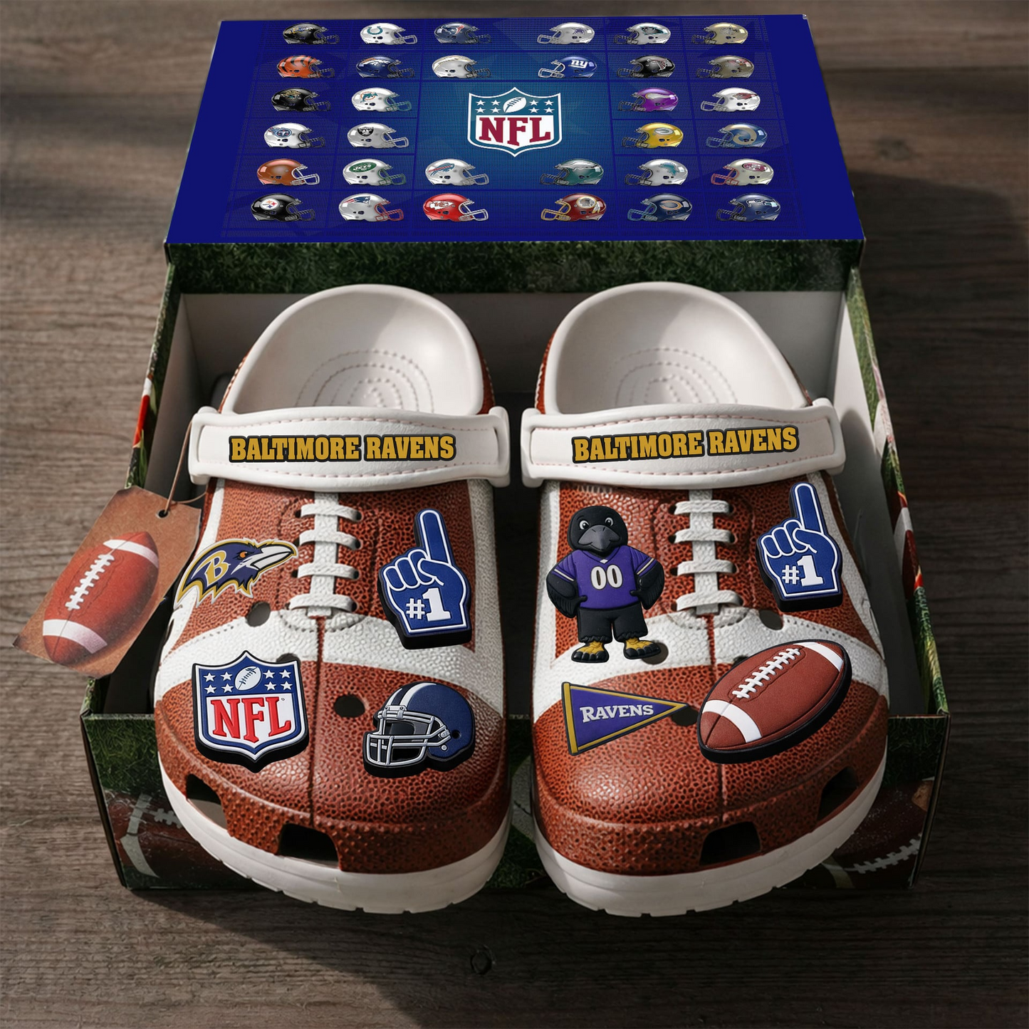 Premium NFL BAL Clogs With Charms V1 NMD TTV