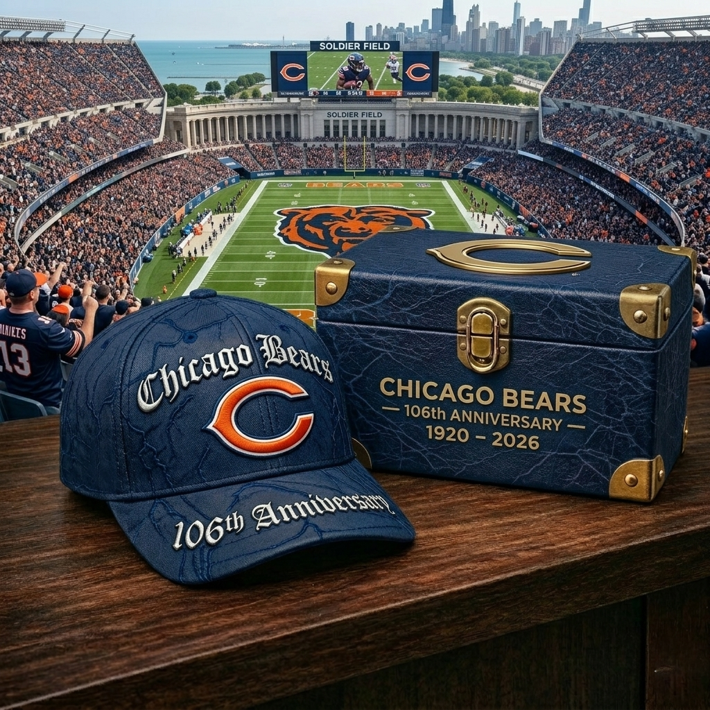 Premium NFL CHI Anniversary Vintage Crackle Cap V22 NMD CTKT