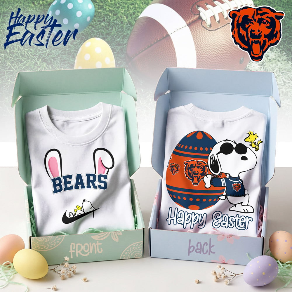 Premium NFL CHI Happy Snoopy Easter T-shirt V1 NMD TTV