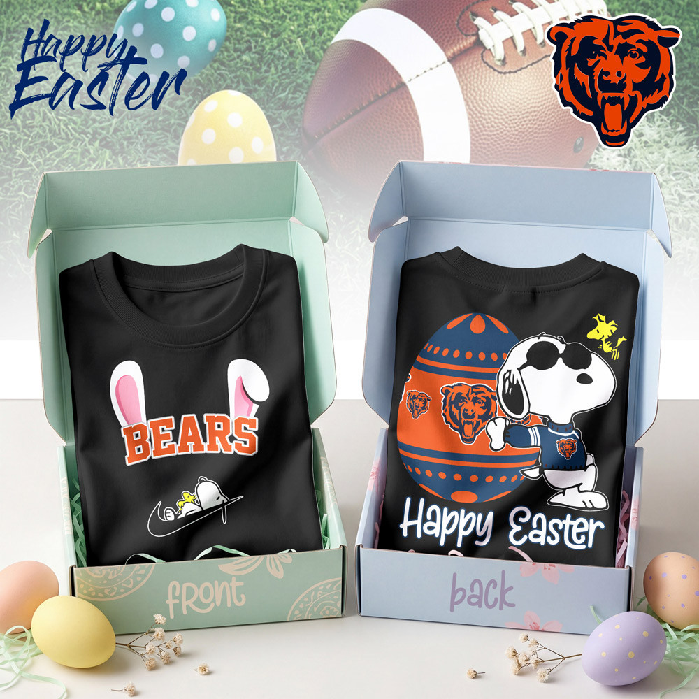 Premium NFL CHI Happy Snoopy Easter T-shirt V1 NMD TTV