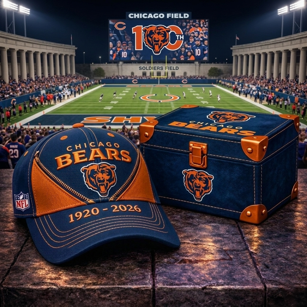 Premium NFL CHI Vintage Zipper Heritage Anniversary Cap V10 NMD CTKT