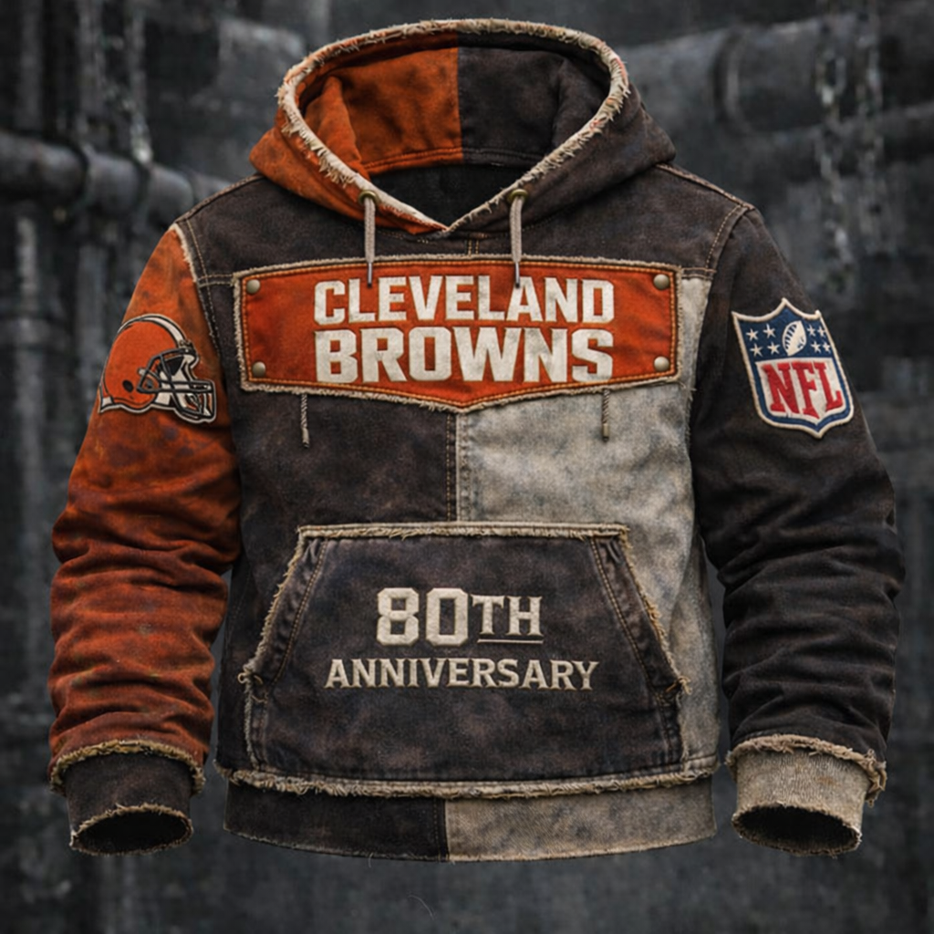 Premium NFL CLE Anniversary Vintage Hoodie V1 NMD TTV