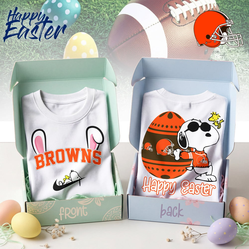 Premium NFL CLE Happy Snoopy Easter T-shirt V1 NMD TTV