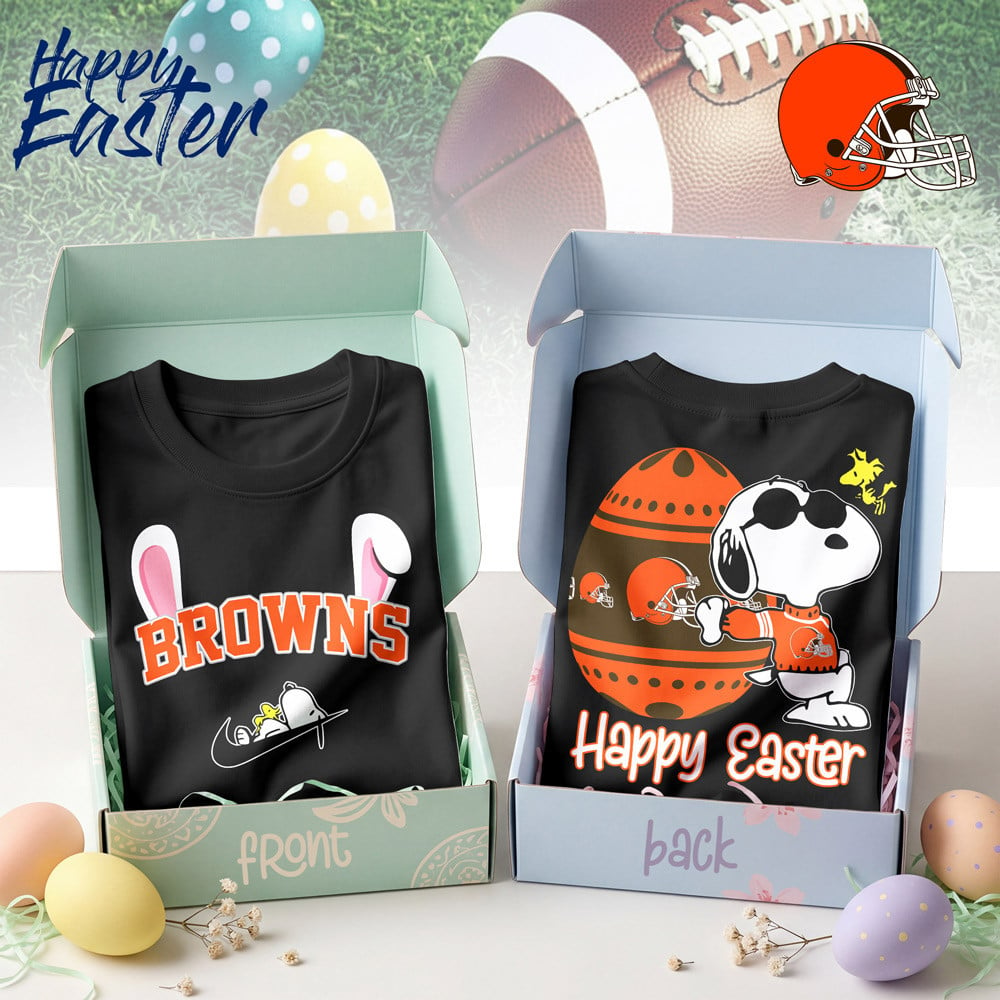 Premium NFL CLE Happy Snoopy Easter T-shirt V1 NMD TTV