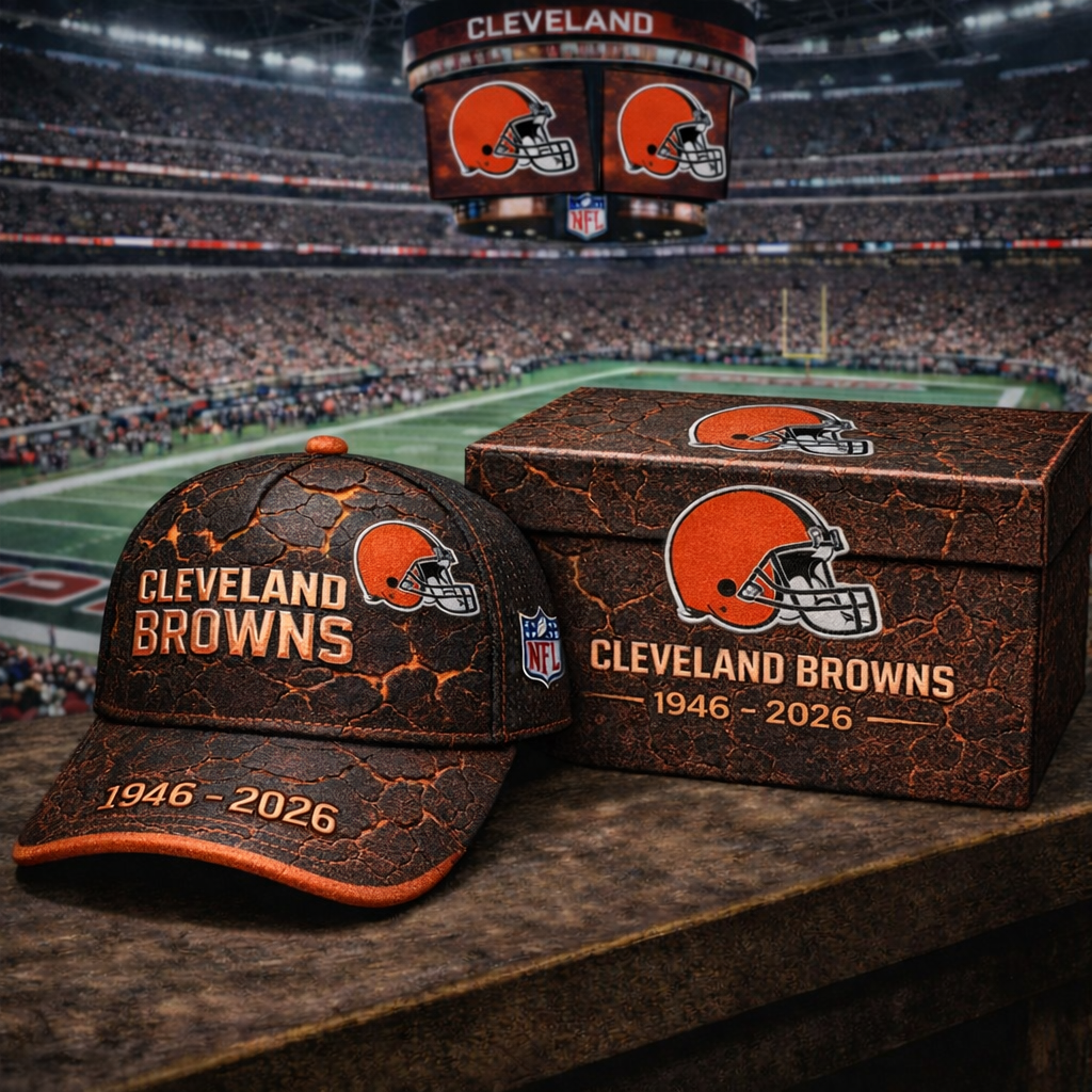 Premium NFL CLE Vintage Crackle Anniversary Hat V6 NMD CTKT
