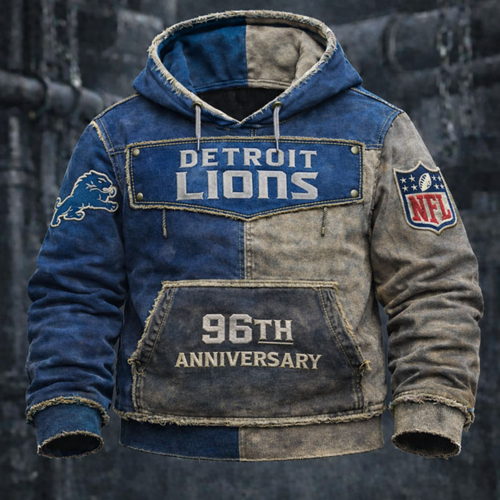 Premium NFL DET Anniversary Vintage Hoodie V1 NMD TTV