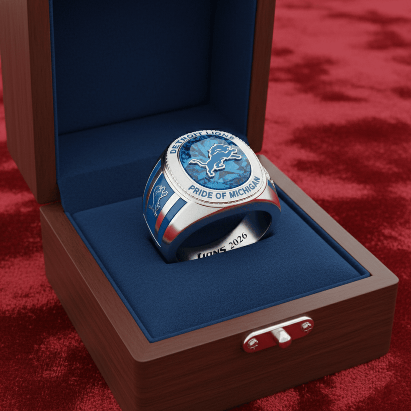 Premium NFL DET Legacy Crystal Ring V2 NMD TTV