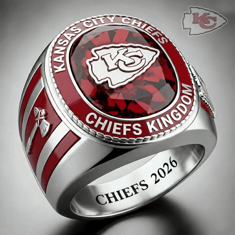 Premium NFL KC Legacy Crystal Ring V2 NMD TTV