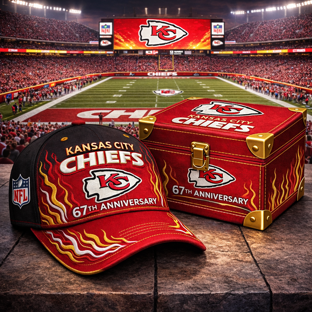 Premium NFL KCC Anniversary Flame Edition Cap V8 NMD CTKT