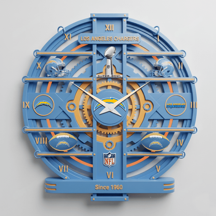Premium NFL LAC Arcylic Wall Clock V1 NMD TTV