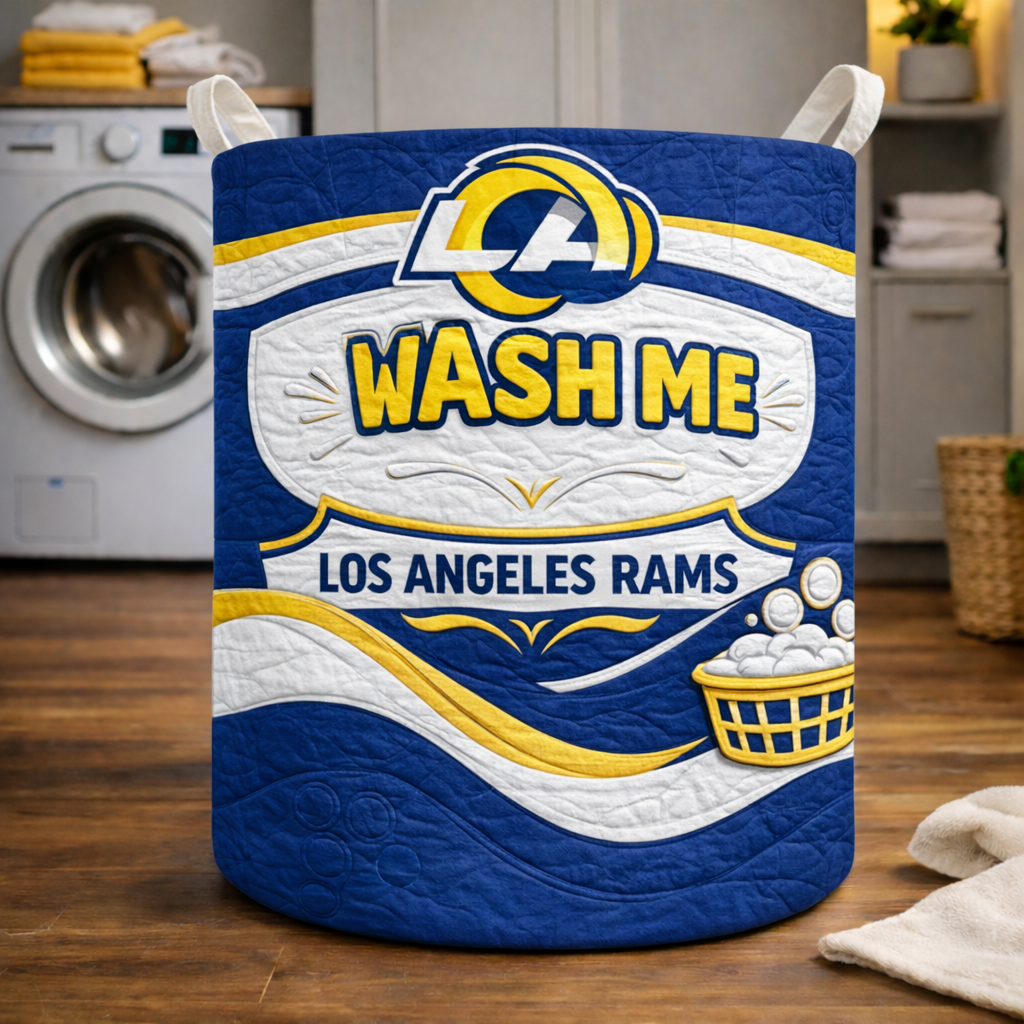 Premium NFL LAR Quilted Laundry Basket V1 NMD CTKT