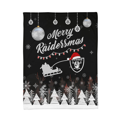 Premium NFL LV Christmas Fleece Blanket & Throw Pillow Combo V1 NMD NHM