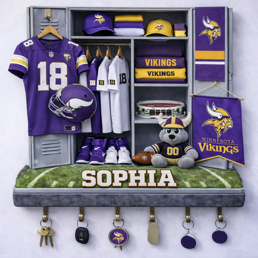 Premium NFL MIN Locker Key Holder V2 NMD TTV
