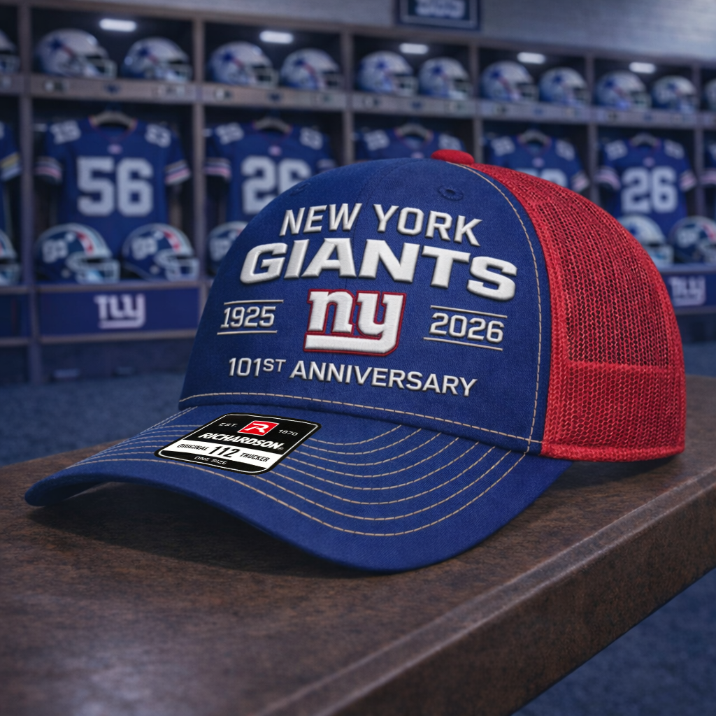 Premium NFL NYG Anniversary Trucker Hats V2 NMD 260226 TTV