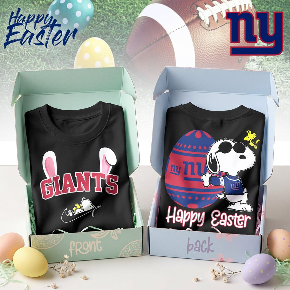 Premium NFL NYG Happy Snoopy Easter T-shirt V1 NMD TTV