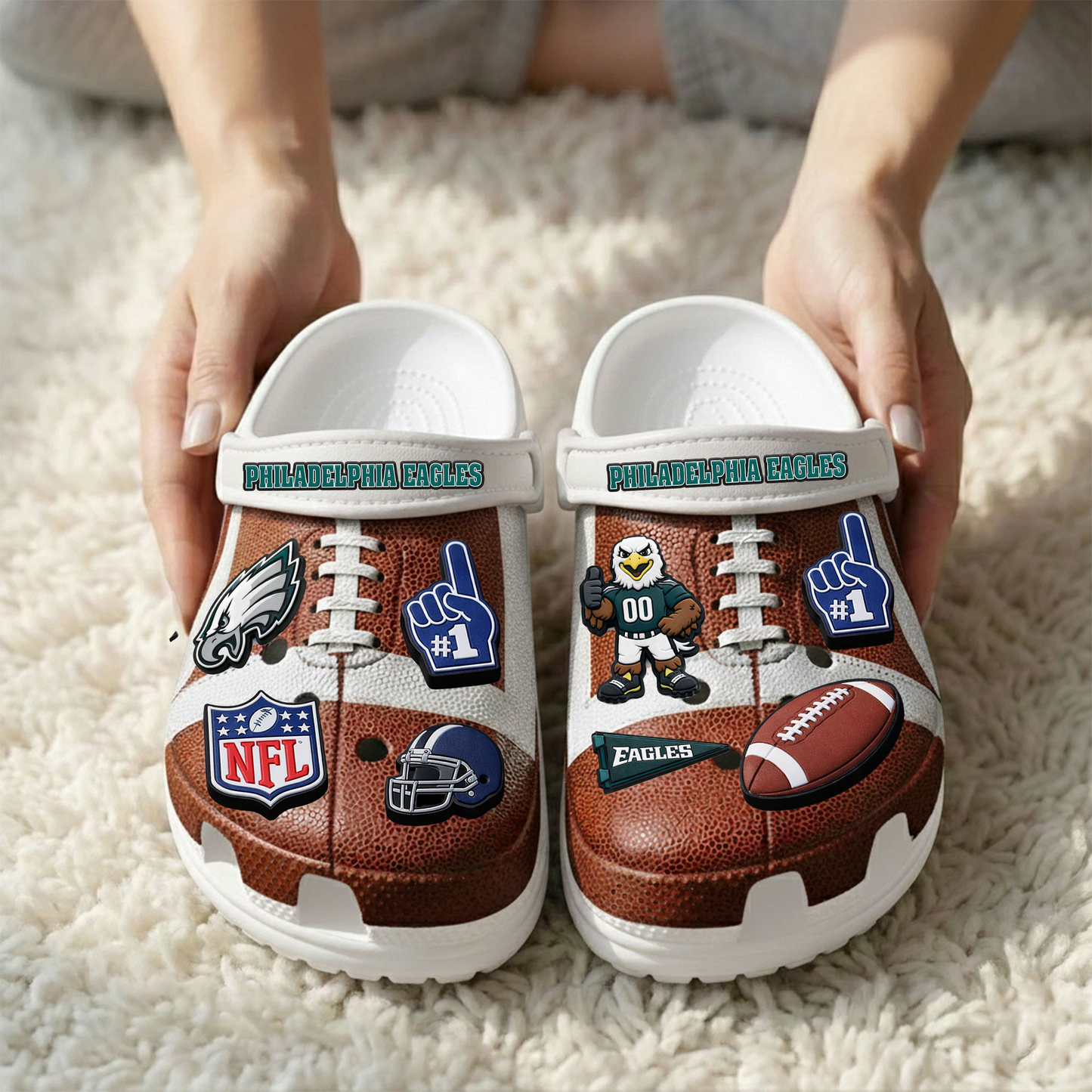 Premium NFL PHI Clogs With Charms V1 NMD TTV