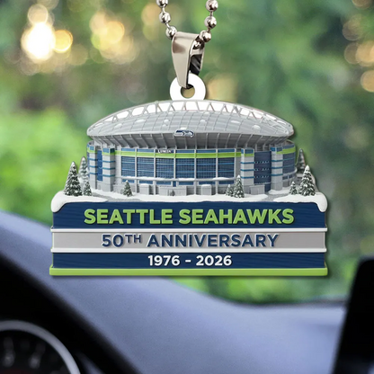 Premium NFL SEA 2025 NFC West Champions Acrylic Car Ornament V1 NMD 070125 TTV