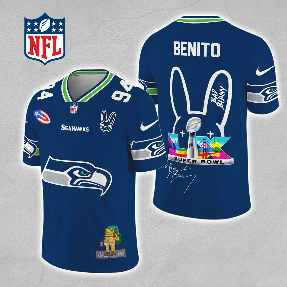 Premium NFL SEA 2025 NFC West Champions Football Jersey  V1 NMD 070125 TTV