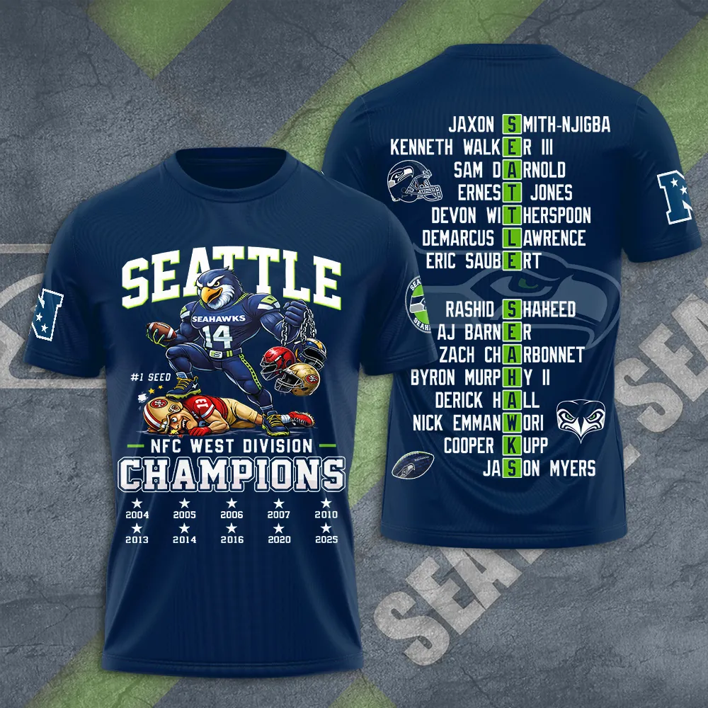 Premium NFL SEA 2025 NFC West Champions Shirt V11 NMD 070125 TTV