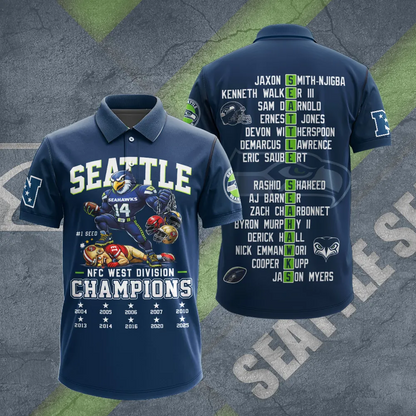 Premium NFL SEA 2025 NFC West Champions Shirt V11 NMD 070125 TTV