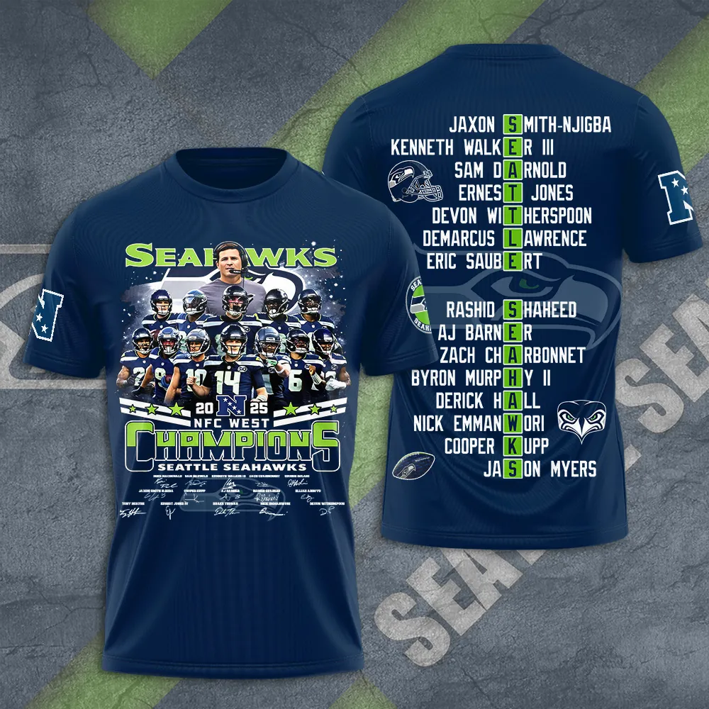 Premium NFL SEA 2025 NFC West Champions Shirt V6 NMD 070125 TTV