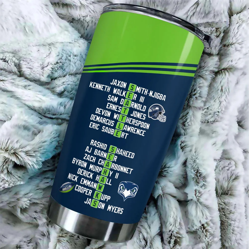 Premium NFL SEA 2025 NFC West Champions Tumbler Cup V1 NMD 070125 TTV