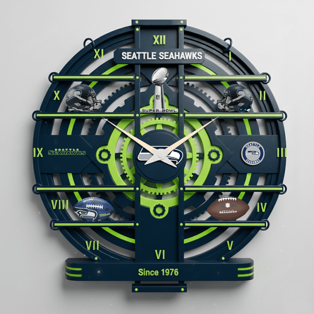 Premium NFL SEA Arcylic Wall Clock V1 NMD TTV