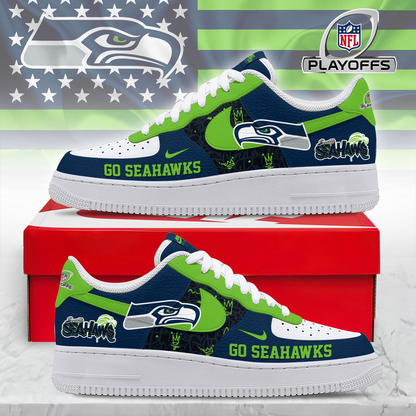 Premium NFL SEA Playoffs 2025-26 AF1 Sneaker V1 NMD TTV
