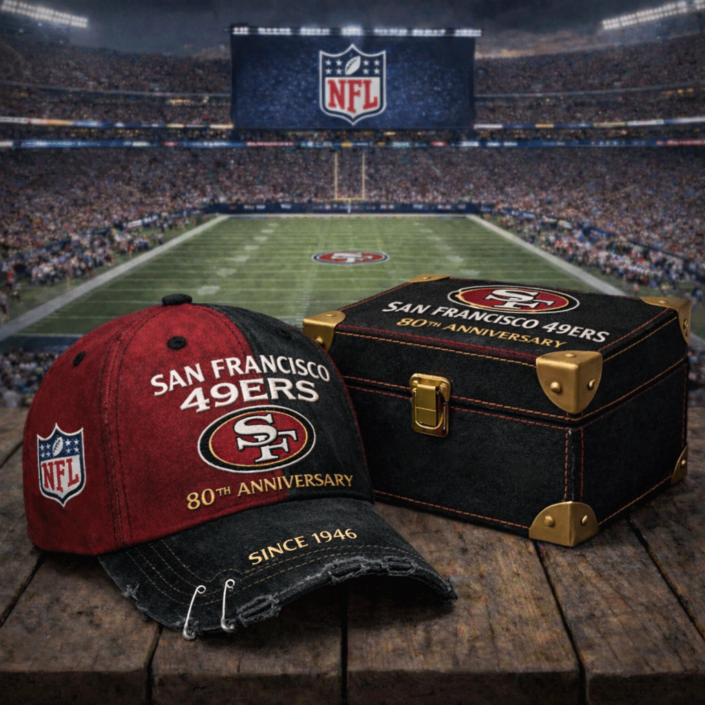 Premium NFL SF49 Anniversary Vintage Crackle Hat V7 NMD CTKT
