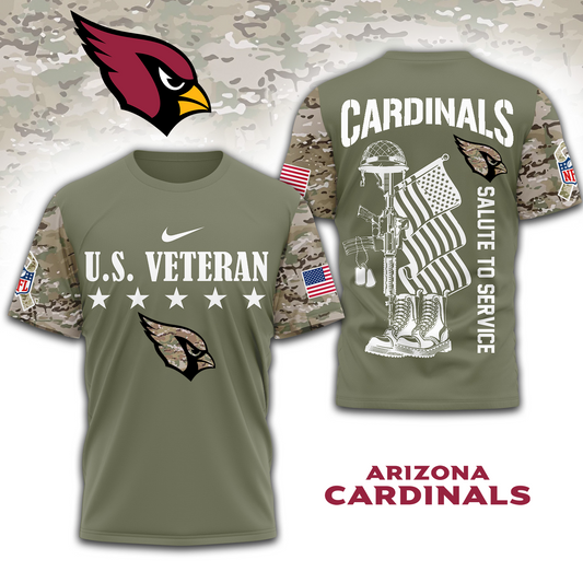 Premium NFL x ARI Salute To Service 3D Shirt DATND TANTD