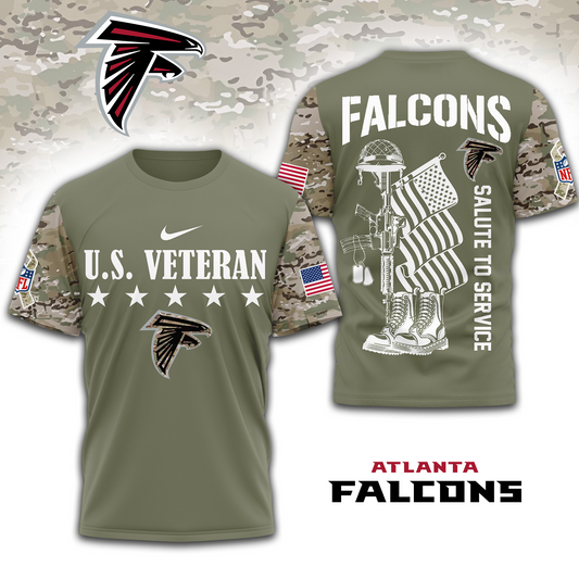 Premium NFL x ATL Salute To Service 3D Shirt DATND TANTD