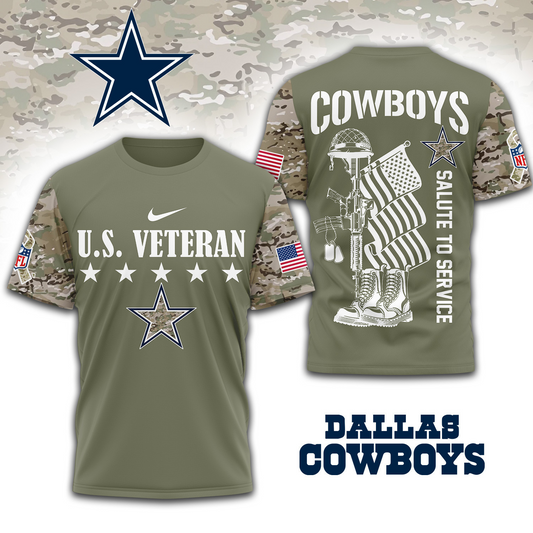 Premium NFL x DAL Salute To Service 3D Shirt DATND TANTD