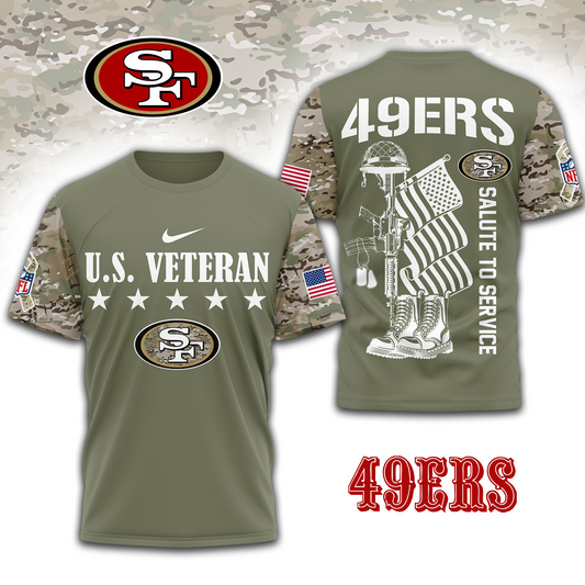 Premium NFL x SF Salute To Service 3D Shirt DATND TANTD