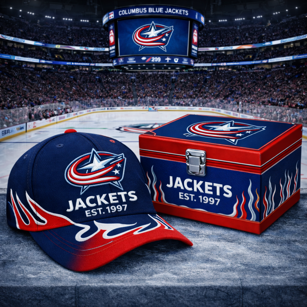 Premium NHL CBJ Flame Heritage Vintage Cap V13 NMD CTKT