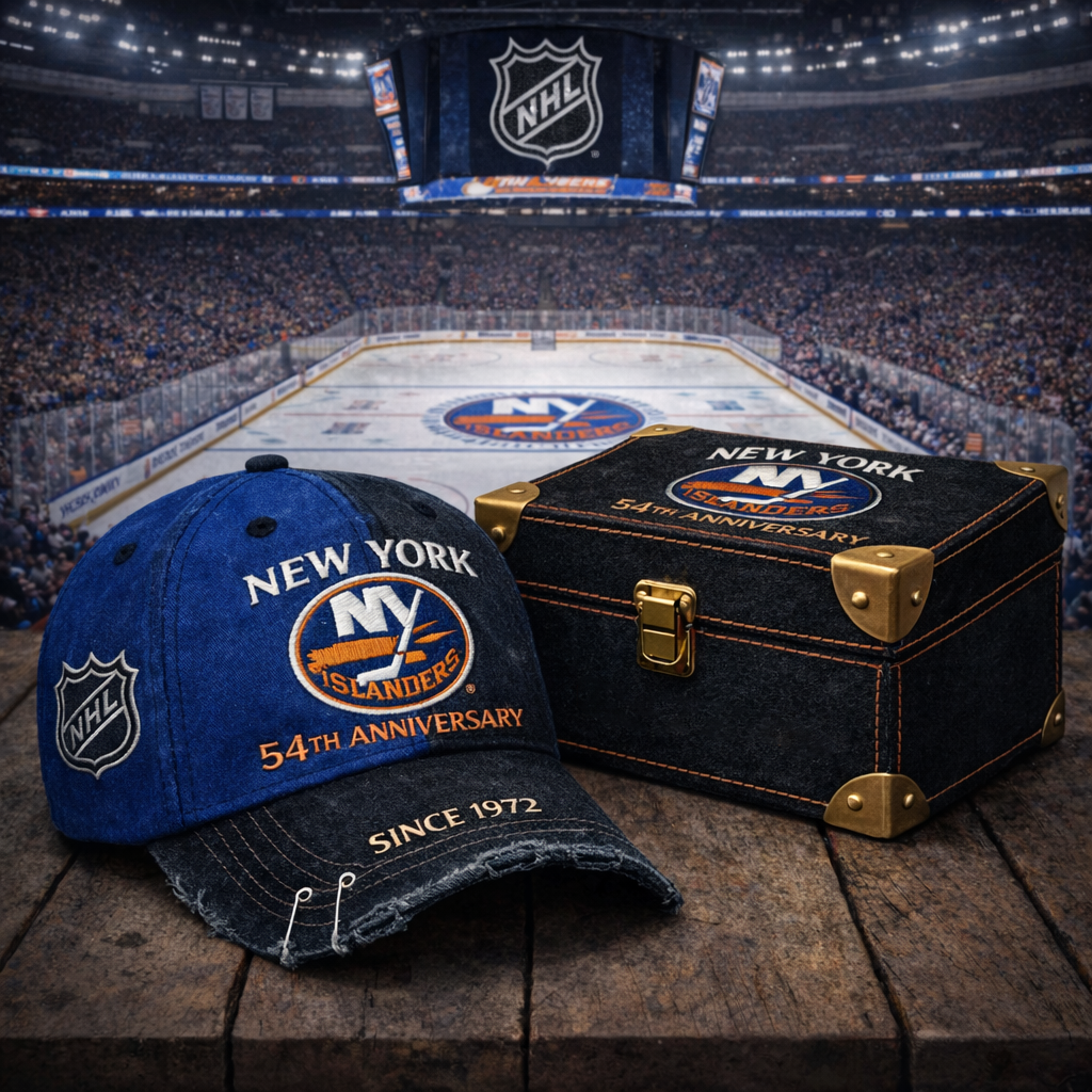 Premium NHL NYI Anniversary Vintage Crackle Hat V7 NMD CTKT