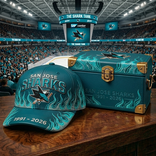 Premium NHL SJS Classic Flame Tribute Cap V17 NMD CTKT