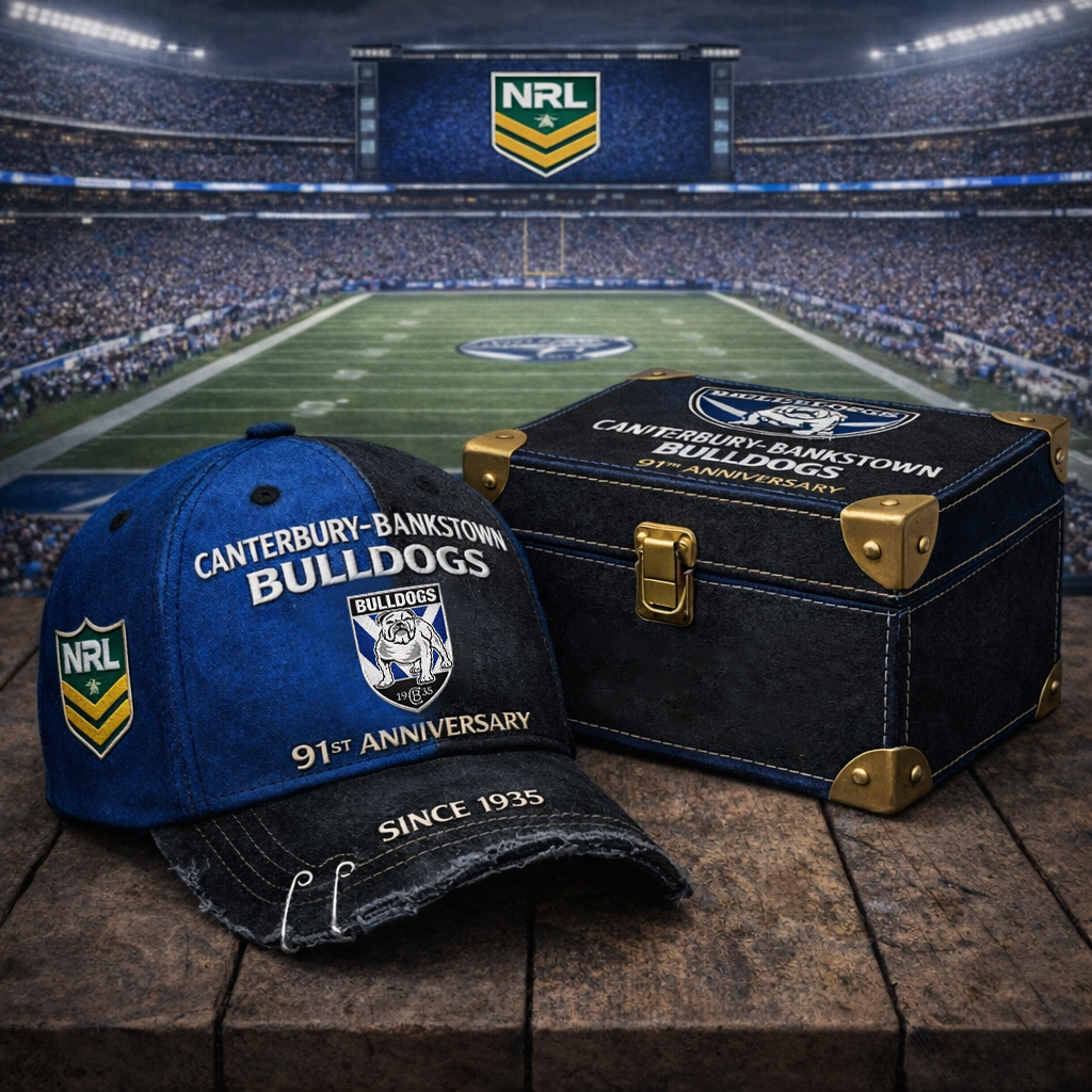Premium NRL CBB Anniversary Vintage Crackle Hat V7 NMD CTKT