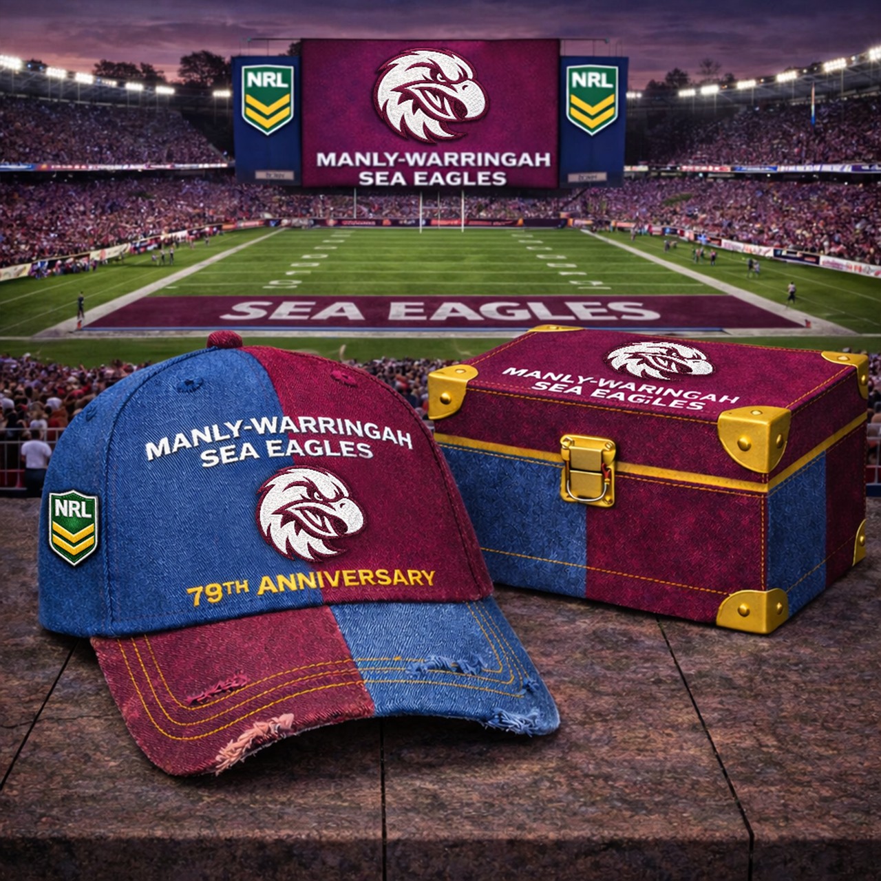 Premium NRL MWSE Anniversary Vintage Two-Tone Distressed Cap V11 NMD TTV