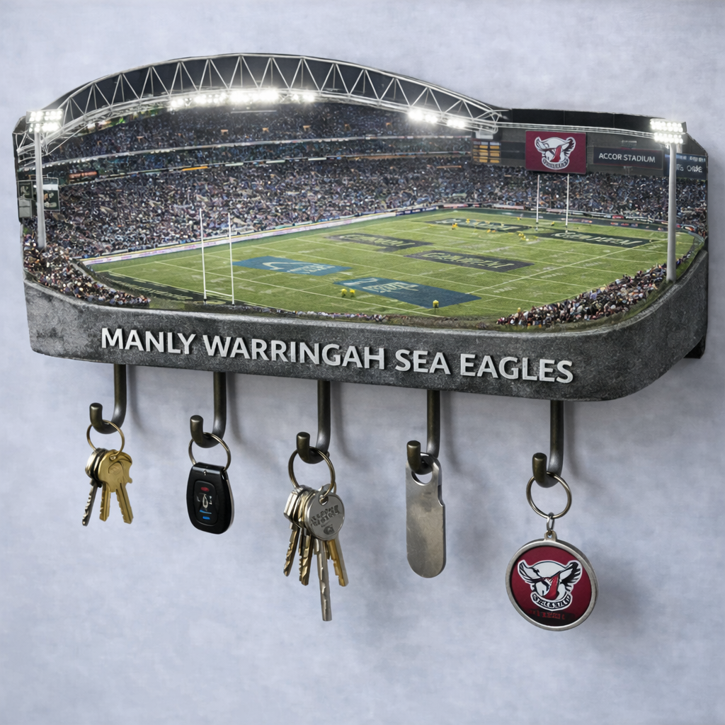 Premium NRL MWSE Stadium Wood Key Hanger V1 NMD25 TTV