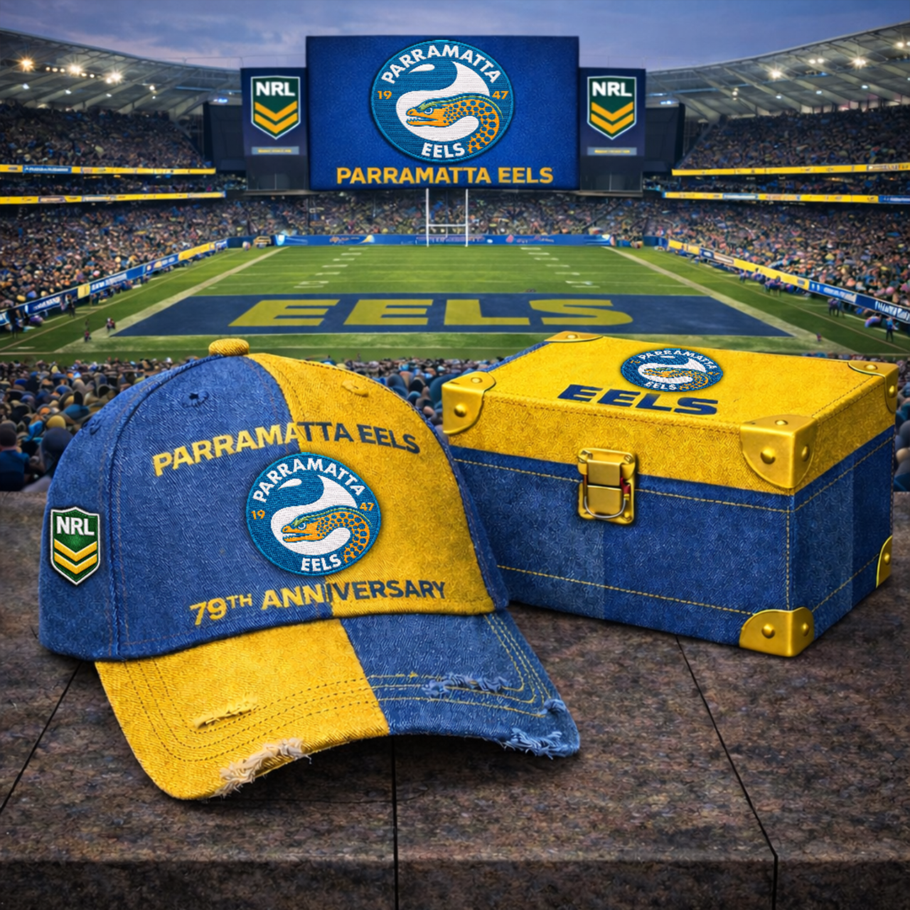 Premium NRL PE Anniversary Vintage Two-Tone Distressed Cap V11 NMD TTV