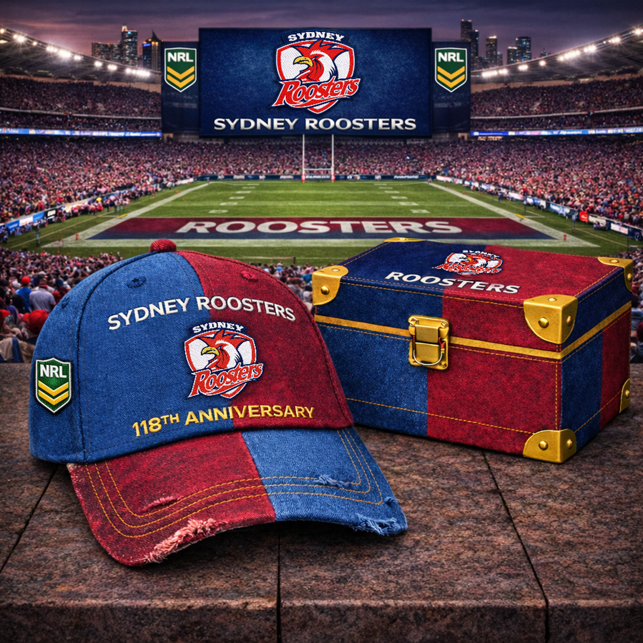 Premium NRL SR Anniversary Vintage Two-Tone Distressed Cap V11 NMD TTV