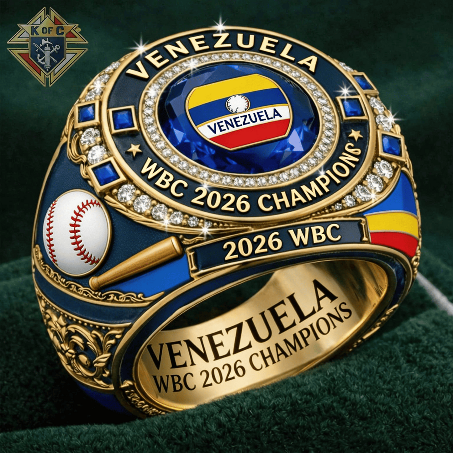 Premium Venezuela World Baseball Classic Champions 2026 RING V1 NMD TTV