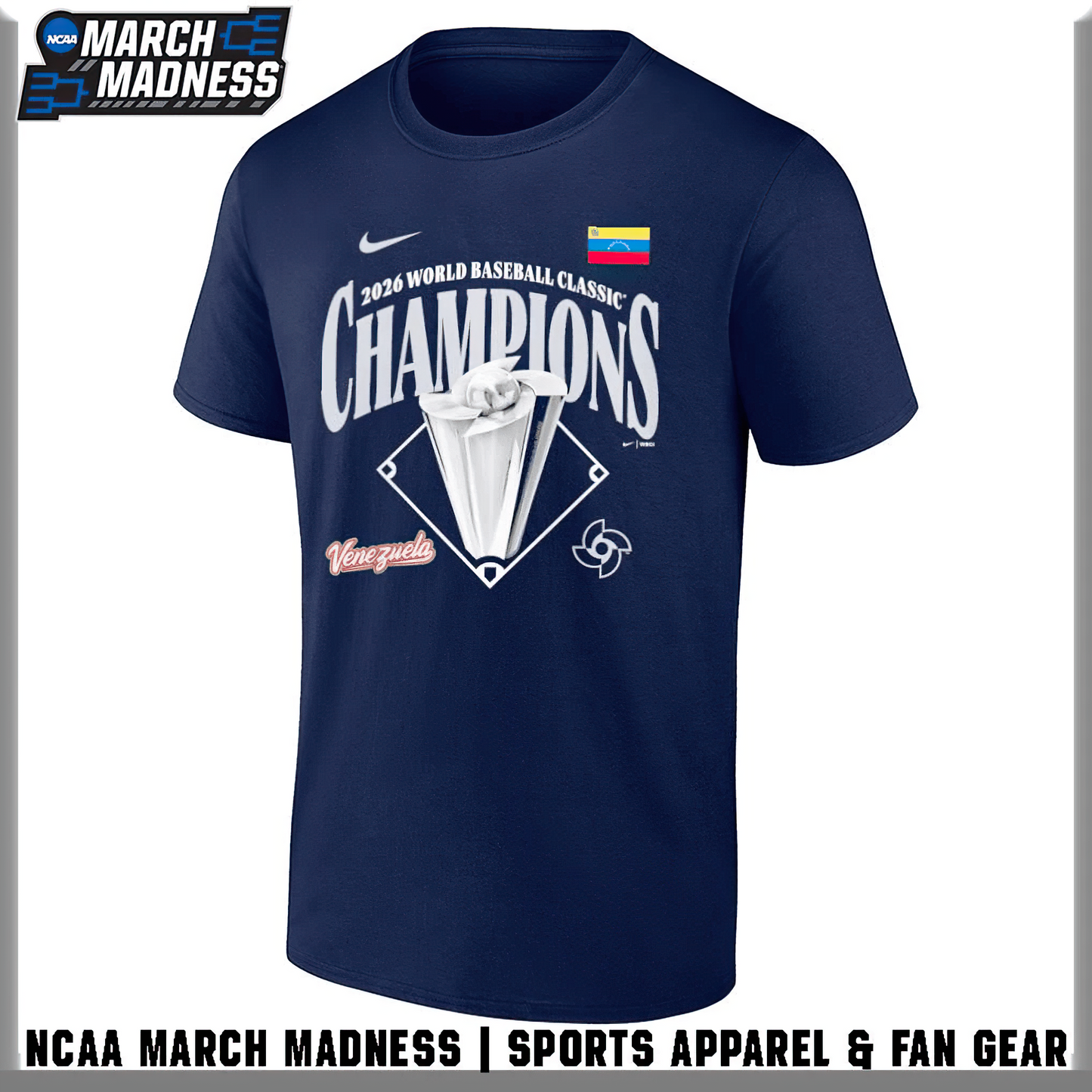 Premium Venezuela World Baseball Classic Champions 2026 T-shirt V2 NMD TTV